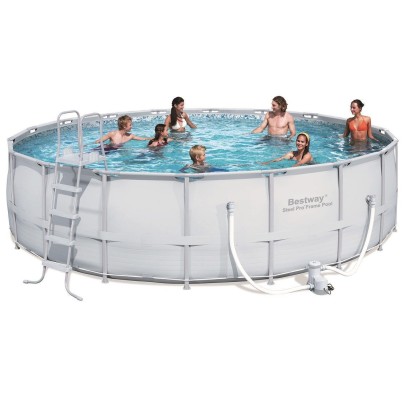 Каркасный круглый бассейн Bestway 56427/56232 (549х132) с картриджным фильтром Каркасный круглый бассейн Bestway 56427/56232 (549х132) с картриджным фильтром