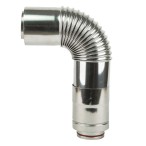 Колено угловое коаксиальное конденсационное Daewoo 80CE 90°