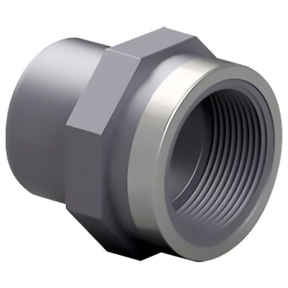  Адаптер-втулка ПВХ Effast RGRAFR020C с металлическим кольцом, d20x3/4