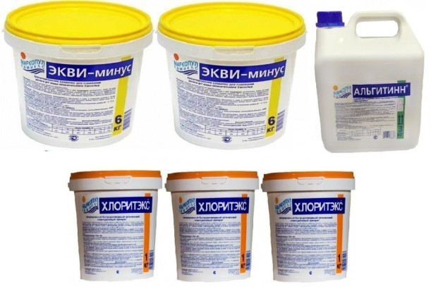 Набор химии для бассейна до 50 м.куб. на основе хлора Набор химии для бассейна до 50 м.куб. на основе хлора