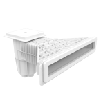  Скиммер EM0180-SV MIRROR лайнер, квадратная крышка 1.5" 