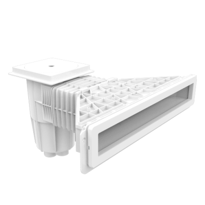  Скиммер EM0180-SV MIRROR лайнер, квадратная крышка 1.5