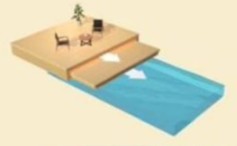 Сдвижная терраса 8,4х4,4м для бассейна (две платформы) Сдвижная терраса 8,4х4,4м для бассейна (две платформы)