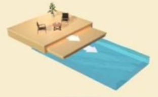 Сдвижная терраса 8,4х4,4м для бассейна (две платформы)