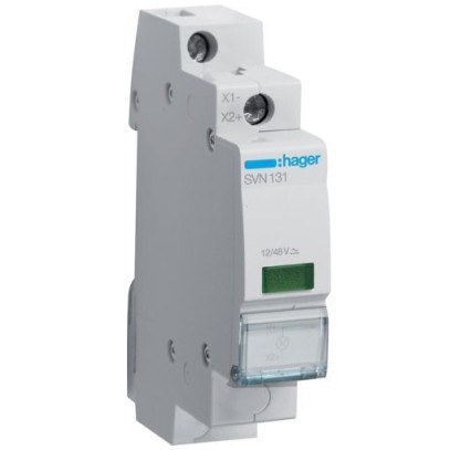 Индикатор Hager SVN131 LED 12/48 В, зеленый, 1 модуль