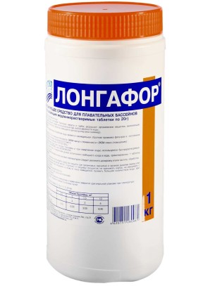 ЛОНГАФОР медленно растворимые таблетки хлора по 200г., 1кг. 