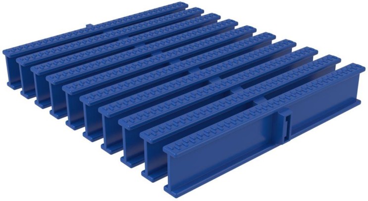 Решетка для бассейна переливная ACON 195x34мм, цвет синий