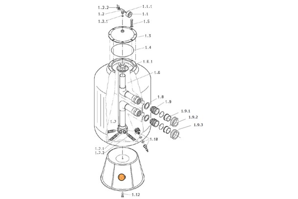 Подставка для бочки фильтра Behncke Cristall D400