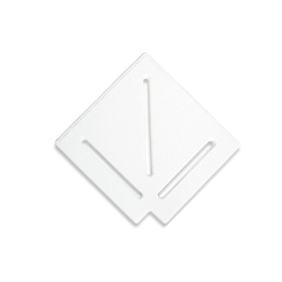 Угловой элемент AquaViva DK-25-1 Matt для переливной решетки 90° 245/25 мм (белый)