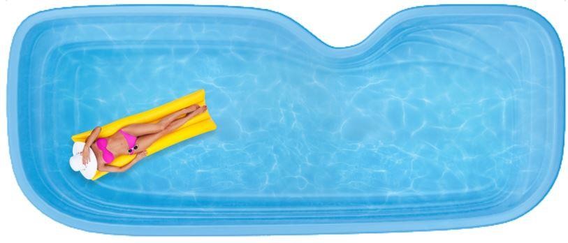 Бассейн  7,5х3х1,2-1,81м. Флери композитный (чаша)