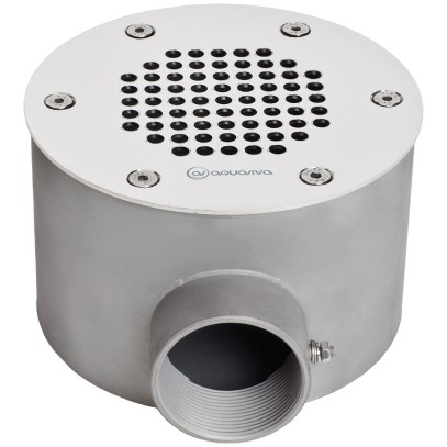  Донный слив под бетон Aquaviva 2'', AISI 304 (D165 мм)  