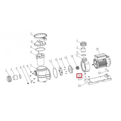  Болт крепления насоса к подставке Aquaviva VWS/STP 150-300 