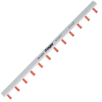 Шина вилочная Hager KB180B 1-полюсная, на 57 модулей, 16 мм2