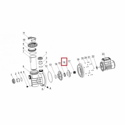  Крыльчатка насоса SWIM 035 (шпонка) 