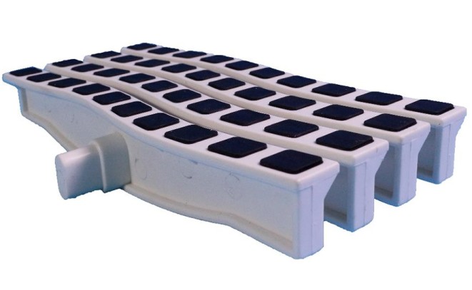 Решетка переливная цветная волна Anti Slip 250 х 26.5 мм черный DE2725W Emaux