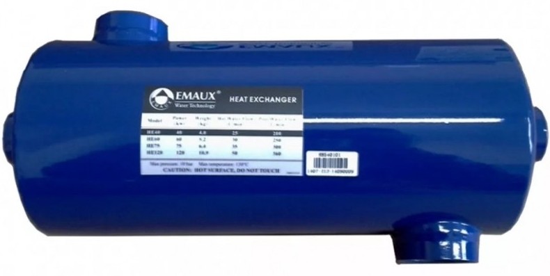 Теплообменник Emaux HE40 88540101, 40 кВт вертикальный