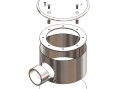 Донный слив под бетон Aquaviva 2'', AISI 304 (D165 мм), антивихревой