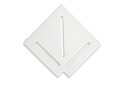 Угловой элемент AquaViva KK-25-1 Classic для переливной решетки 90° 245/25 мм (белый)