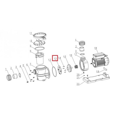 Пластиковое кольцо дифузор насоса Aquaviva VWS/STP 150-300 Пластиковое кольцо дифузор насоса Aquaviva VWS/STP 150-300