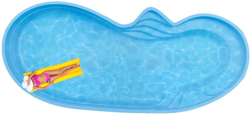 Бассейн  8,66х3,7х1,17-1,71м. Монако-stepless композитный