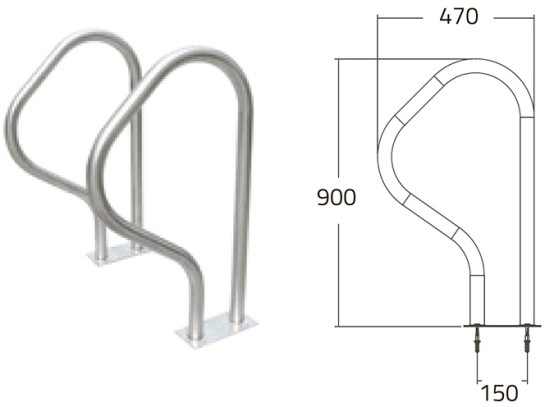 Поручни из нерж.стали (компл.2 шт.) Emaux ARB-F (88074205) Поручни из нерж.стали (компл.2 шт.) Emaux ARB-F (88074205)