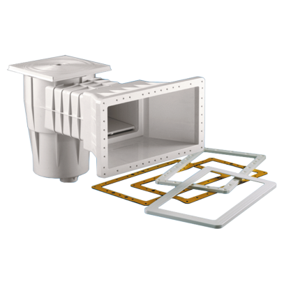 Скиммер Kripsol SKALI лайнер Wide квадратная крышка 63mm/1.5", латунные вставки Скиммер Kripsol SKALI лайнер Wide квадратная крышка 63mm/1.5