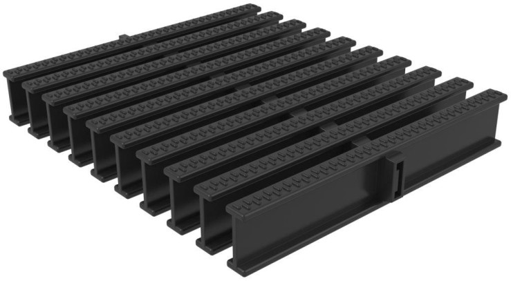 Решетка для бассейна переливная ACON 195x34мм, цвет черный