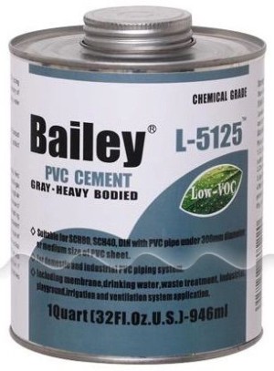 Клей L-5125 (946 мл) Bailey для ПВХ труб для промышленности Клей L-5125 (946 мл) Bailey для ПВХ труб для промышленности