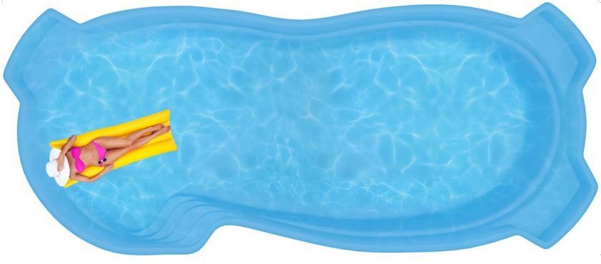 Бассейн 10х3,7х1,3-1,9м. Мальта композитный (чаша)