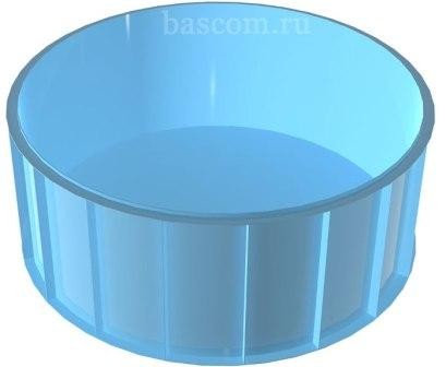 Купель 2,1х2,1х1,5м Раунд 2 из полипропилена (чаша)