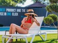 Шезлонг Aquaviva Wave белый Шезлонг Aquaviva Wave белый