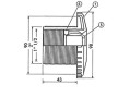 Форсунка стеновая Hayward 3312 с гайкой 3394