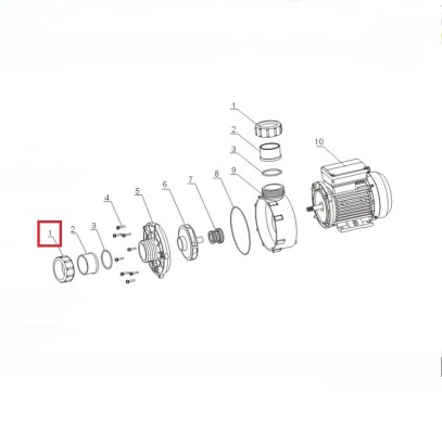  Гайка соединительной муфты насоса Aquaviva WTC 