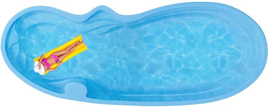 Бассейн 10х3,73х1,1-2м. Валорис композитный (чаша)