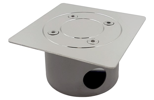 Распаечный короб с квадратной лицевой панелью (круглая закладная)