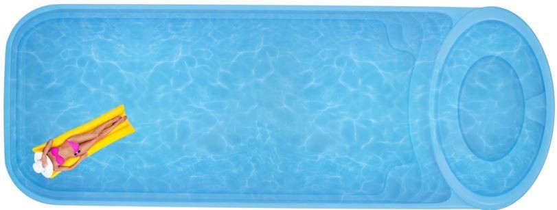 Бассейн 10,02х3,68х1,23-1,9м. Коньяк композитный (чаша)