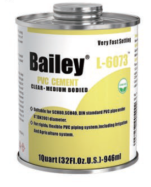 Клей L-6073 (946ml) Bailey для ПВХ труб Клей L-6073 (946ml) Bailey для ПВХ труб