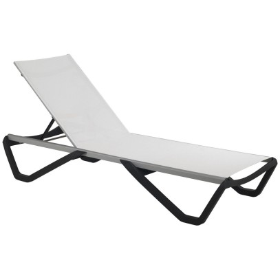 Шезлонг Aquaviva Wave белый с черным Шезлонг Aquaviva Wave белый с черным