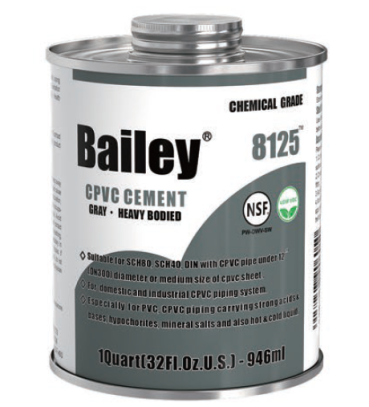 Клей L-8125 (946ml) Bailey для ХПВХ труб Клей L-8125 (946ml) Bailey для ХПВХ труб