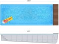 Бассейн 10,82х4,08х1,3-1,84м. Ксабия Pool Cover композитный
