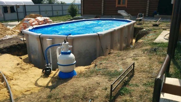 Сборный бассейн Гибралтар  5,5х3,7х1,35м. (комплект)