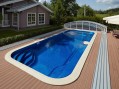 Бассейн 12х4,4х1,55-1,84м. Ривьера композитный (чаша)
