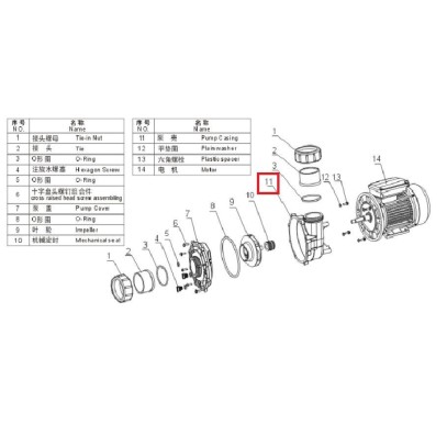 Корпус насоса Aquaviva WP 