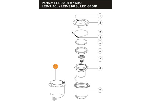 Ниша закладная пластиковая прожектора (100Вт/12В) Emaux ULS-100 Р (88043502)