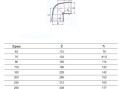 Отвод 90° двухраструбный d110 мм Отвод 90° двухраструбный d110 мм
