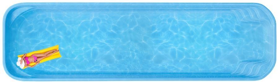 Бассейн 12,9х3,7х1,2-1,68м. Олимпик композитный (чаша)