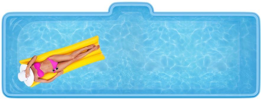 Бассейн  5,67х2,12х1,35-1,72м. SwimTrack 56 композитный (чаша)