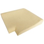  Внешний прямой угловой копинговый камень Carobbio Rustic с микроперфорированной поверхностью, 335x335 мм (песочный) 