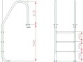 Лестница для бассейна 3 ступени Flexinox STANDARD (ш.б.) Лестница для бассейна 3 ступени Flexinox STANDARD (ш.б.)