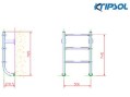 Лестница 3 ступени Kripsol TWO-PART/DOS PIEZAS (DPI 3.C) без поручней